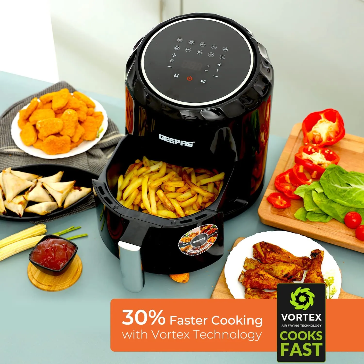 10-In-1 Rapid 3.5L 'Vortex' Air Fryer   Free Recipe E-Book