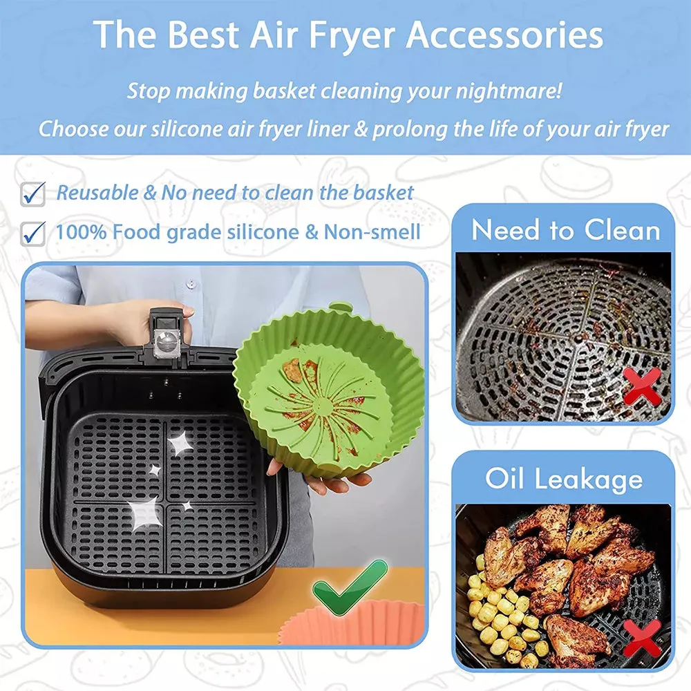 16cm Air Fryer Silicone Plate With Handle