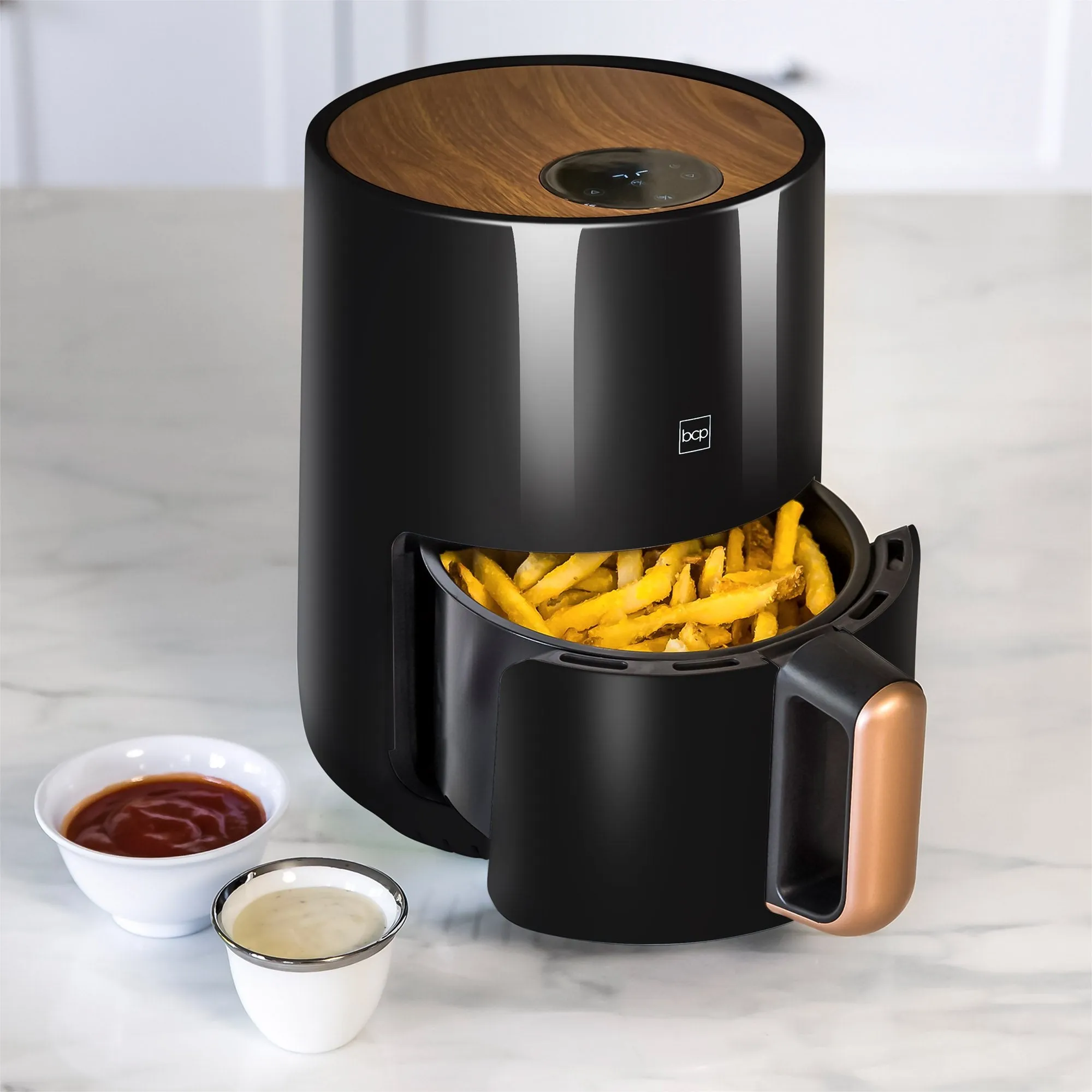 1.6qt 900W Digital Compact Kitchen Air Fryer w/ Recipes