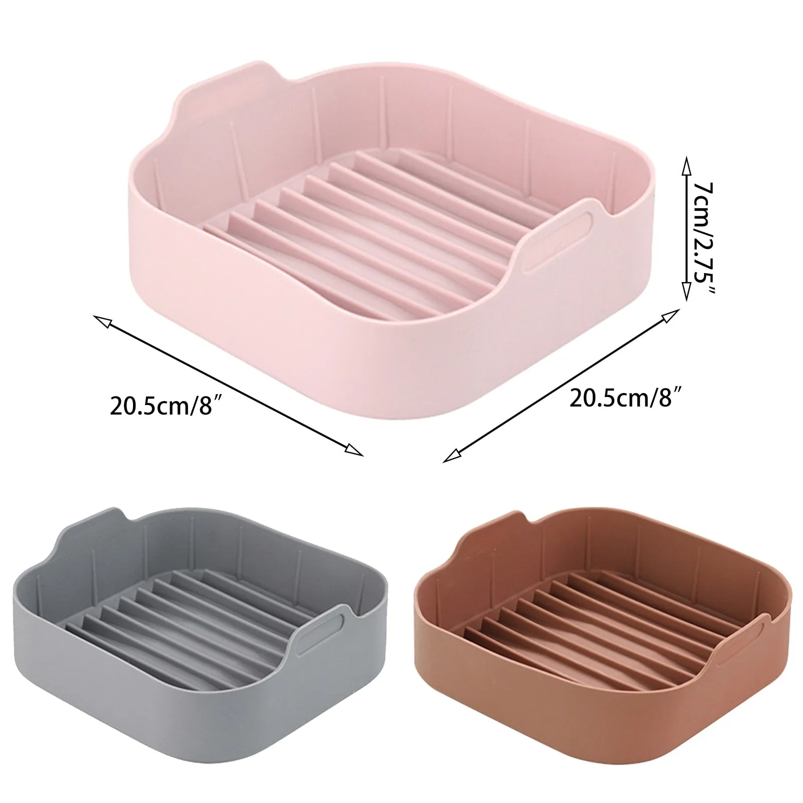 20.5CM Square Reusable Silicone Baking Pot Basket