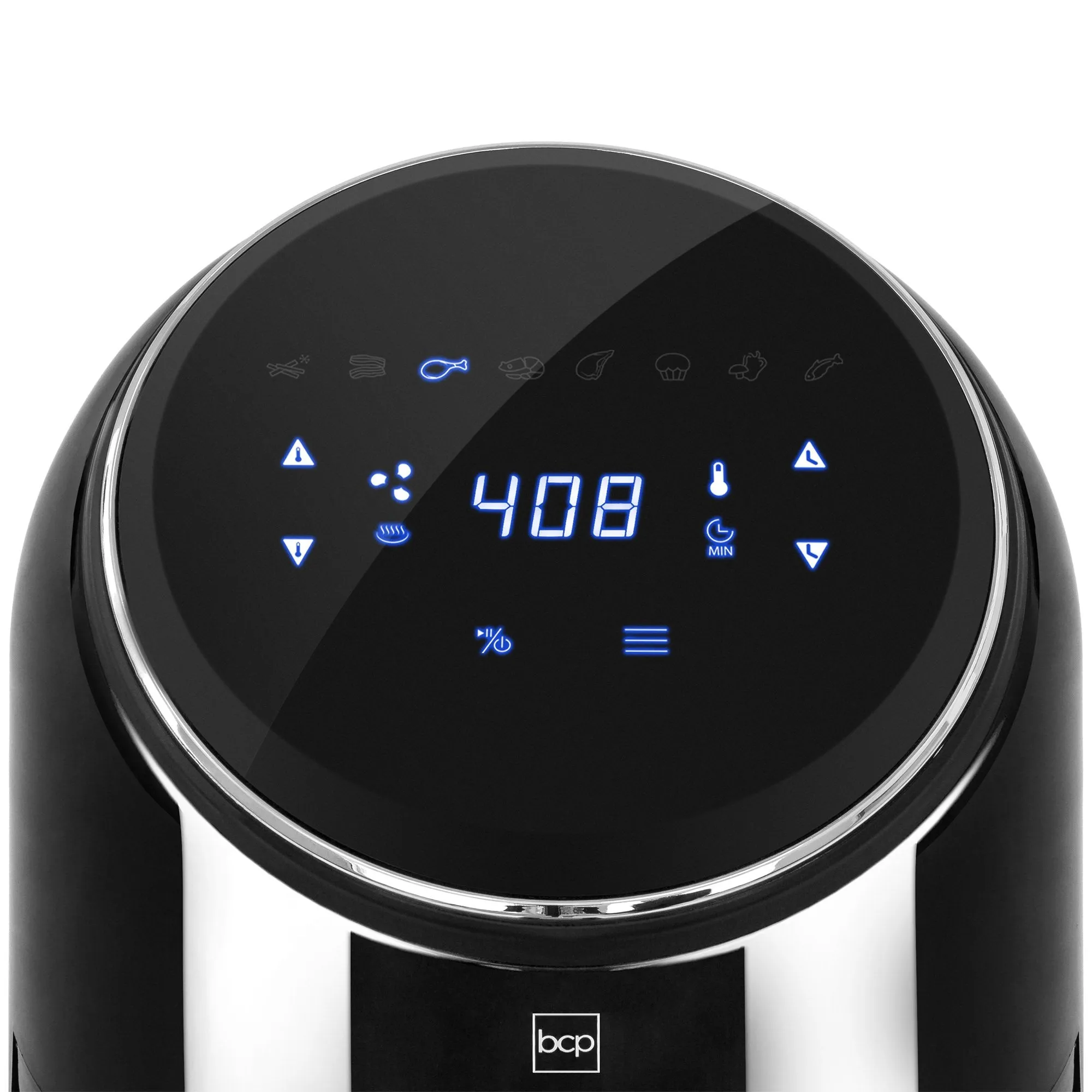 4.4qt 1400W Digital Compact Air Fryer w/ 8 Presets, Recipes