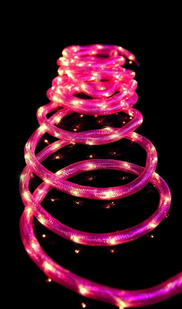 5M Mesh Rope Light Pink