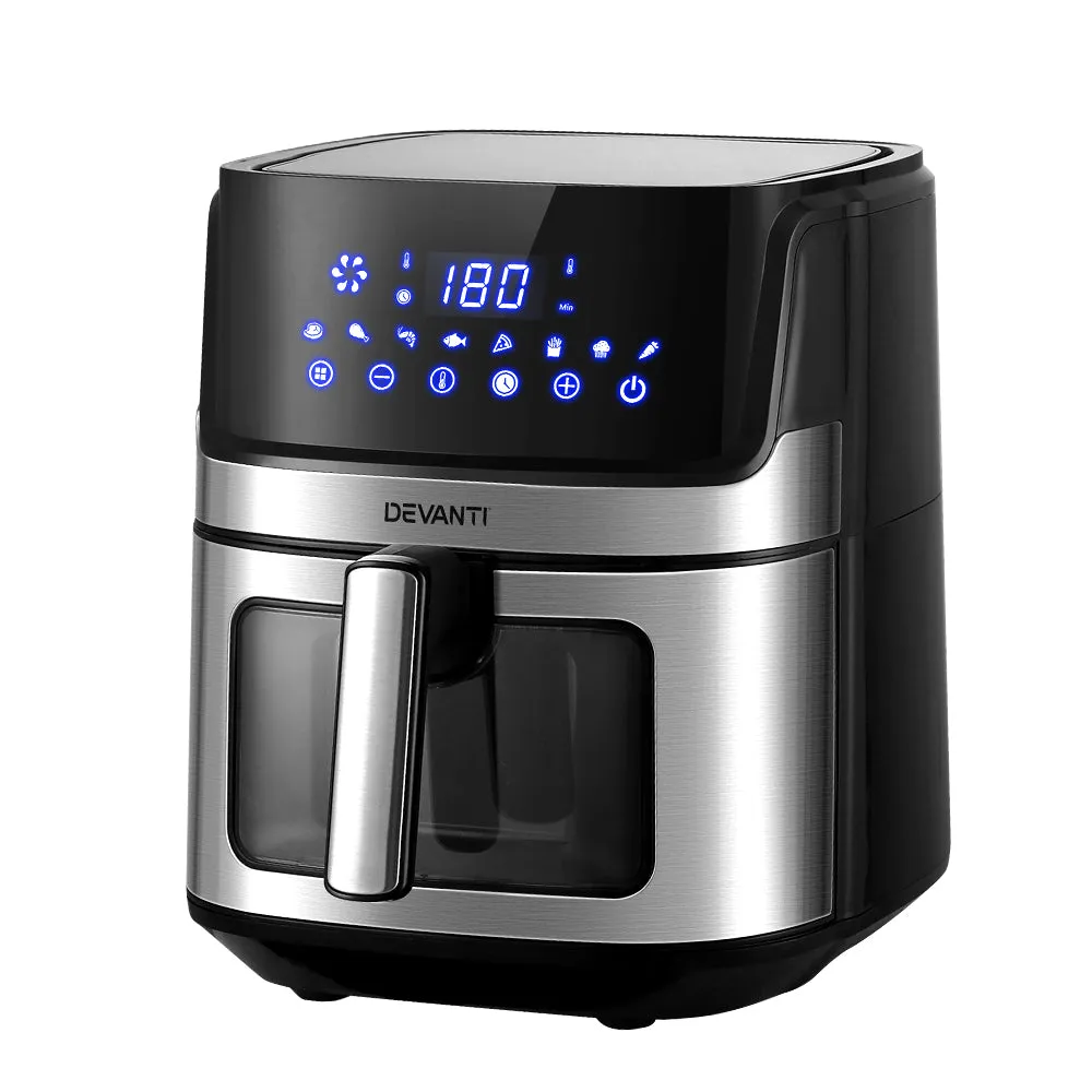 6.5L Air Fryer LCD Touch, 1700W, Non-Stick, Devanti