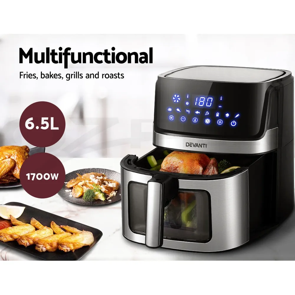 6.5L Air Fryer LCD Touch, 1700W, Non-Stick, Devanti