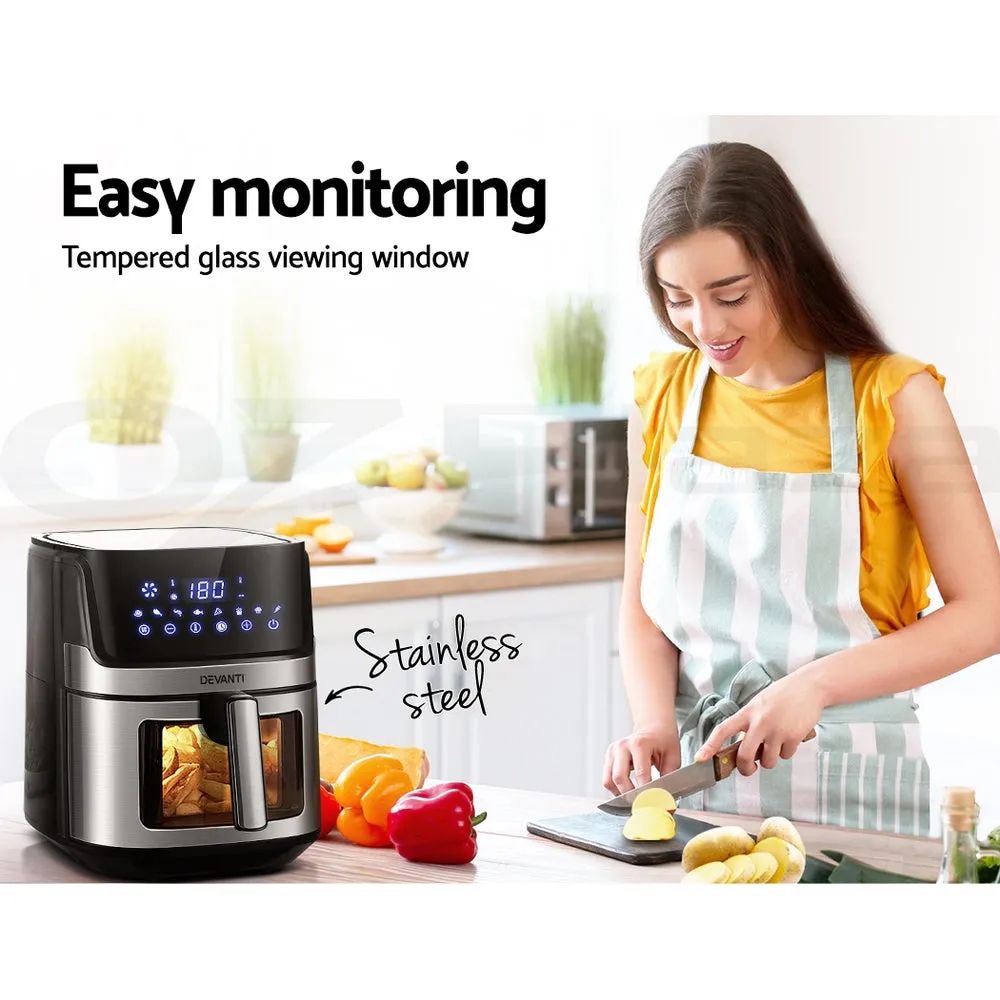 6.5L Air Fryer LCD Touch, 1700W, Non-Stick, Devanti