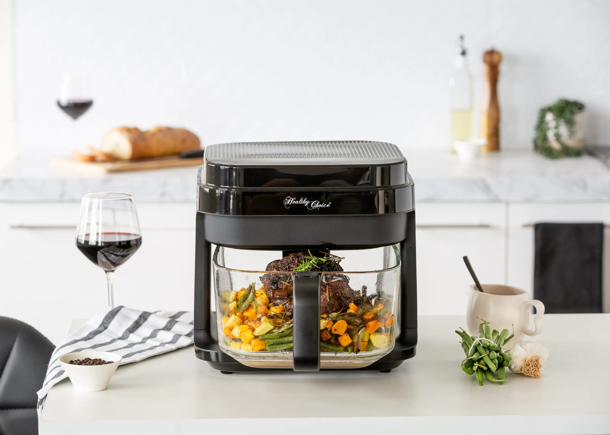 6.5L Digital Air Fryer with Glass Cooking Basket