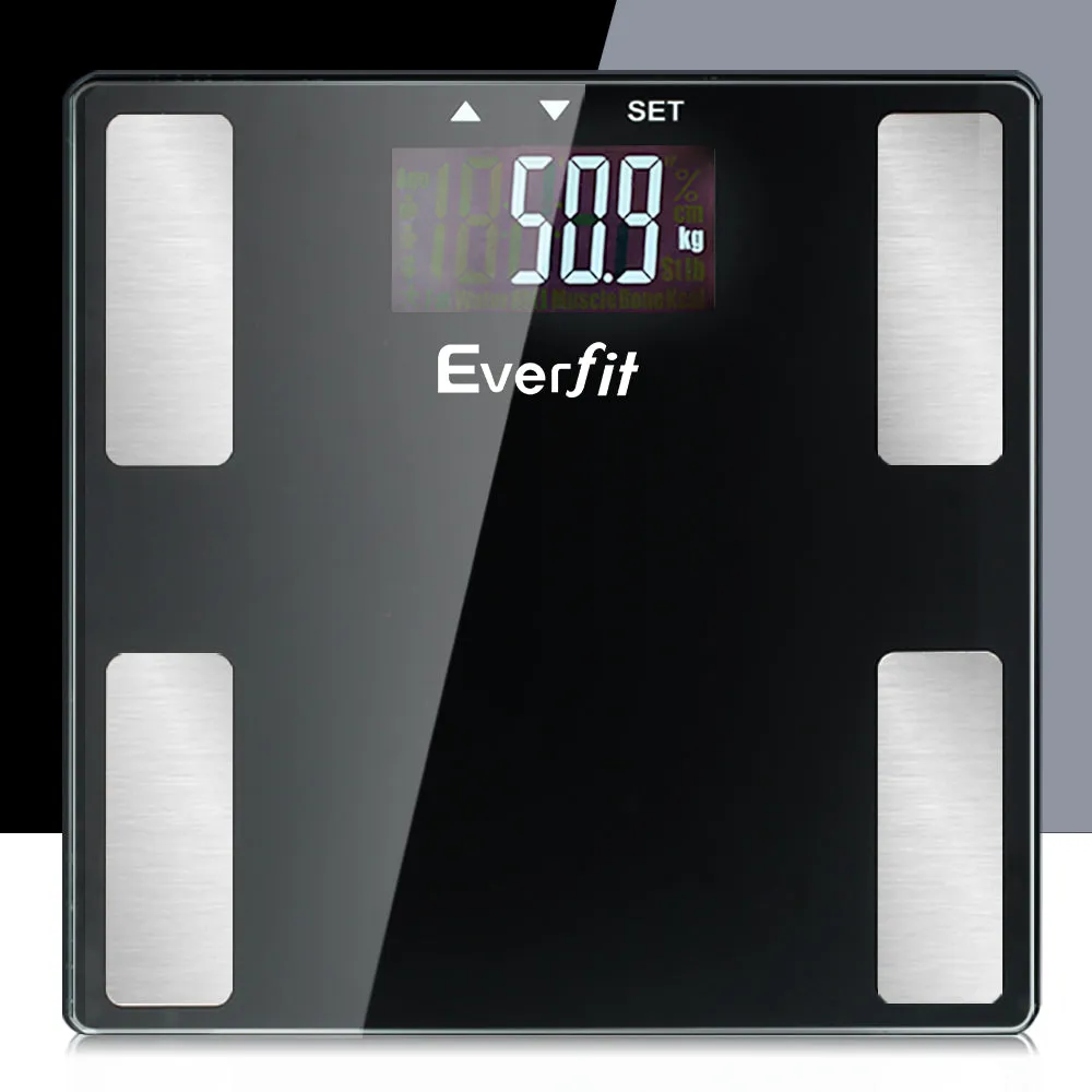 7-Parameter Body Fat Scale, 180KG BMI Monitor by Everfit