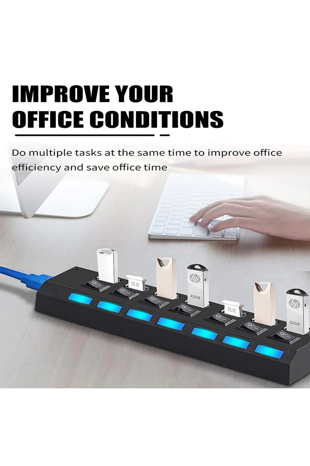 7-Ports High-Performance USB Adapter 2.0 - 1/2 Pack