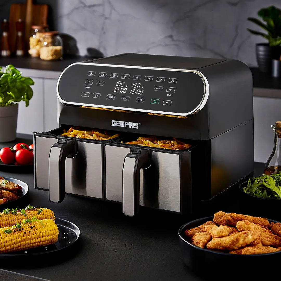 8L 'Vortex' Large Stealth Dual Basket Air Fryer