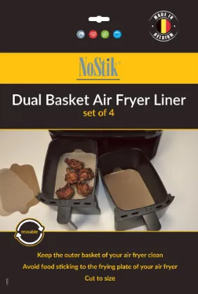 Air Fryer Dual Basket Liners 4pc