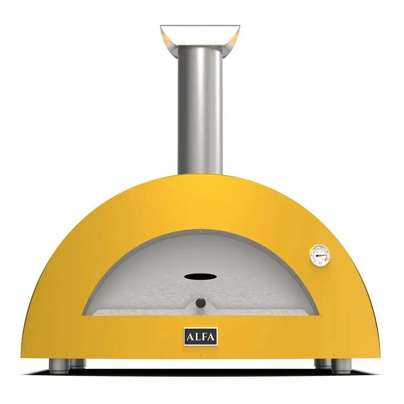 Alfa 3 Pizze 42.5" Moderno Gas Pizza Oven - Fire Yellow