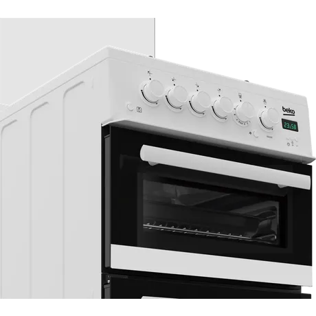 Beko EDG507W Freestanding Double Oven Gas Cooker with Gas Hob White