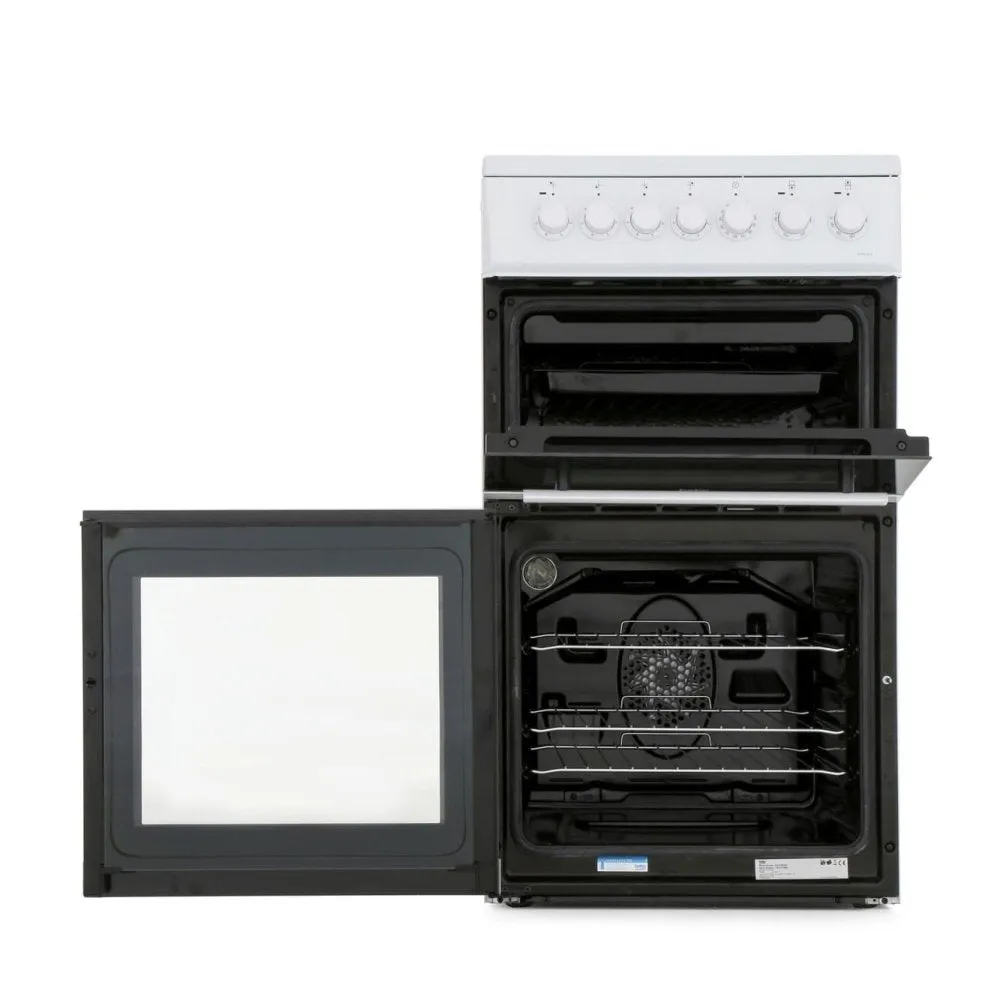 Beko EDVC503W 50cm Double Oven Electric Cooker - White