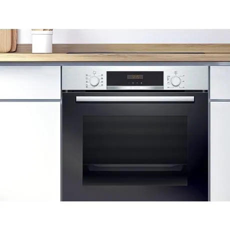 Bosch HBS573BS0B 59.4cm Built-in Electric Single Oven with 3D Hot Air Stainless Steel