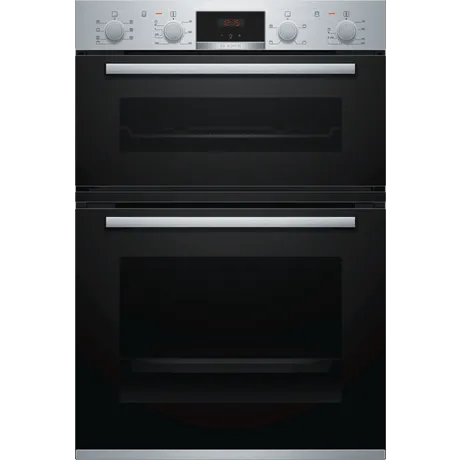 Bosch MBS533BS0B 59.4cm Built In Electric Double Oven with 3D Hot Air Stainless Steel