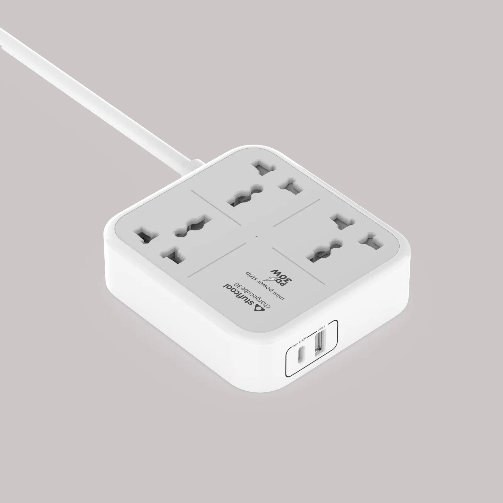 ChargeCube Mini Power Strip with 30W Type C output