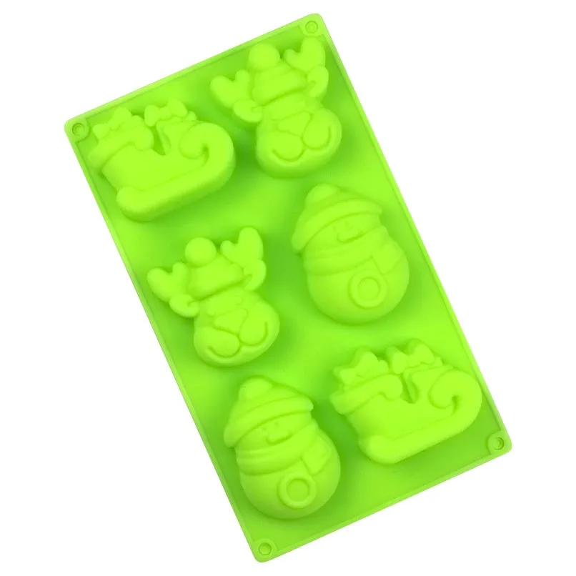 Christmas Design Soap Mould 6 Bars 140g