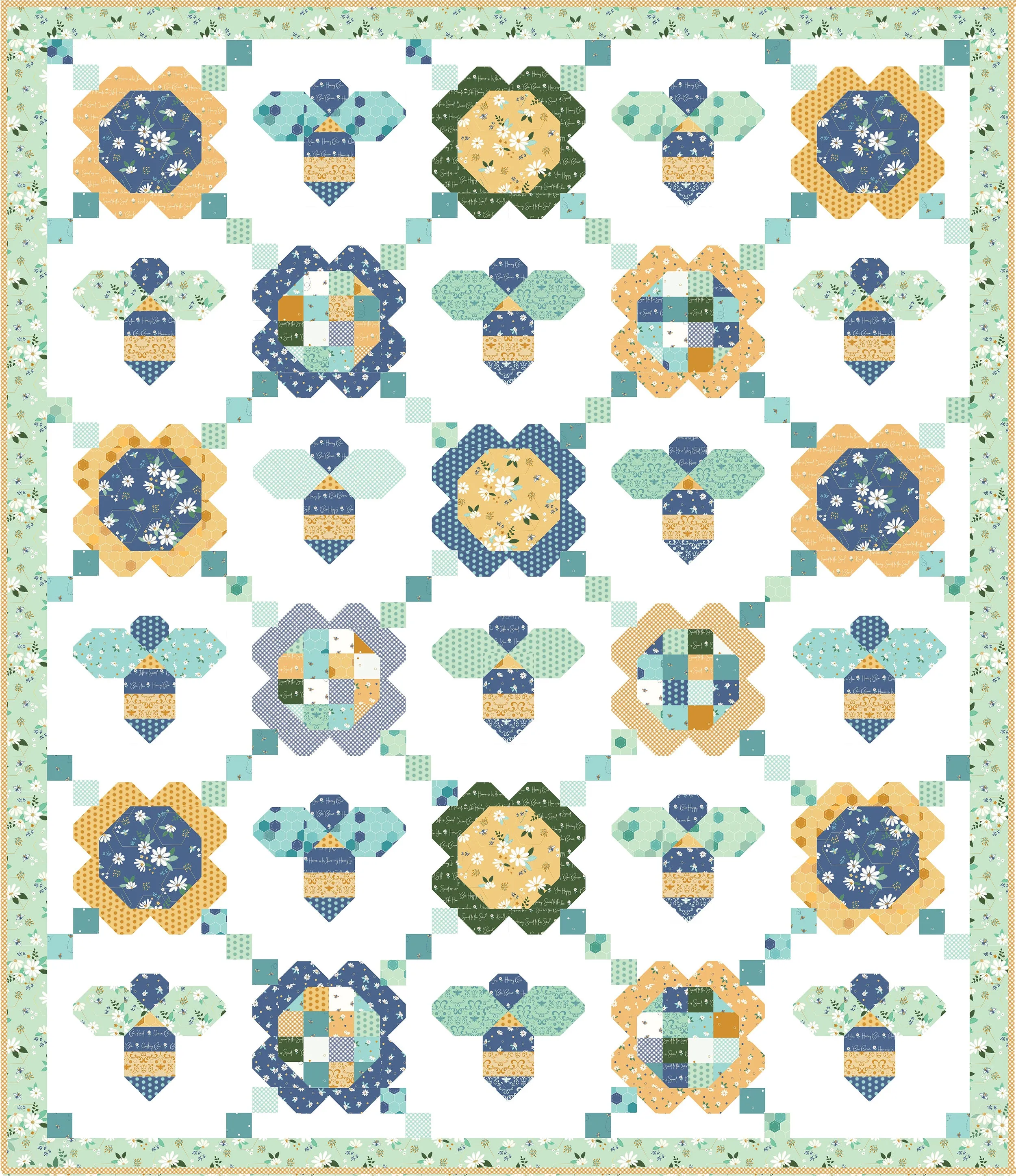 Daisy a Day Quilt Paper Pattern