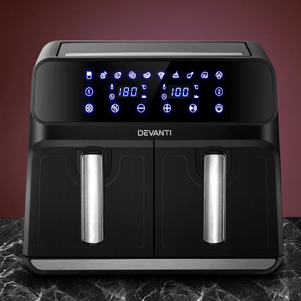 Devanti Air Fryer 8L LCD Fryers Oven Airfryer Healthy Cooker Oil Free Kitchen