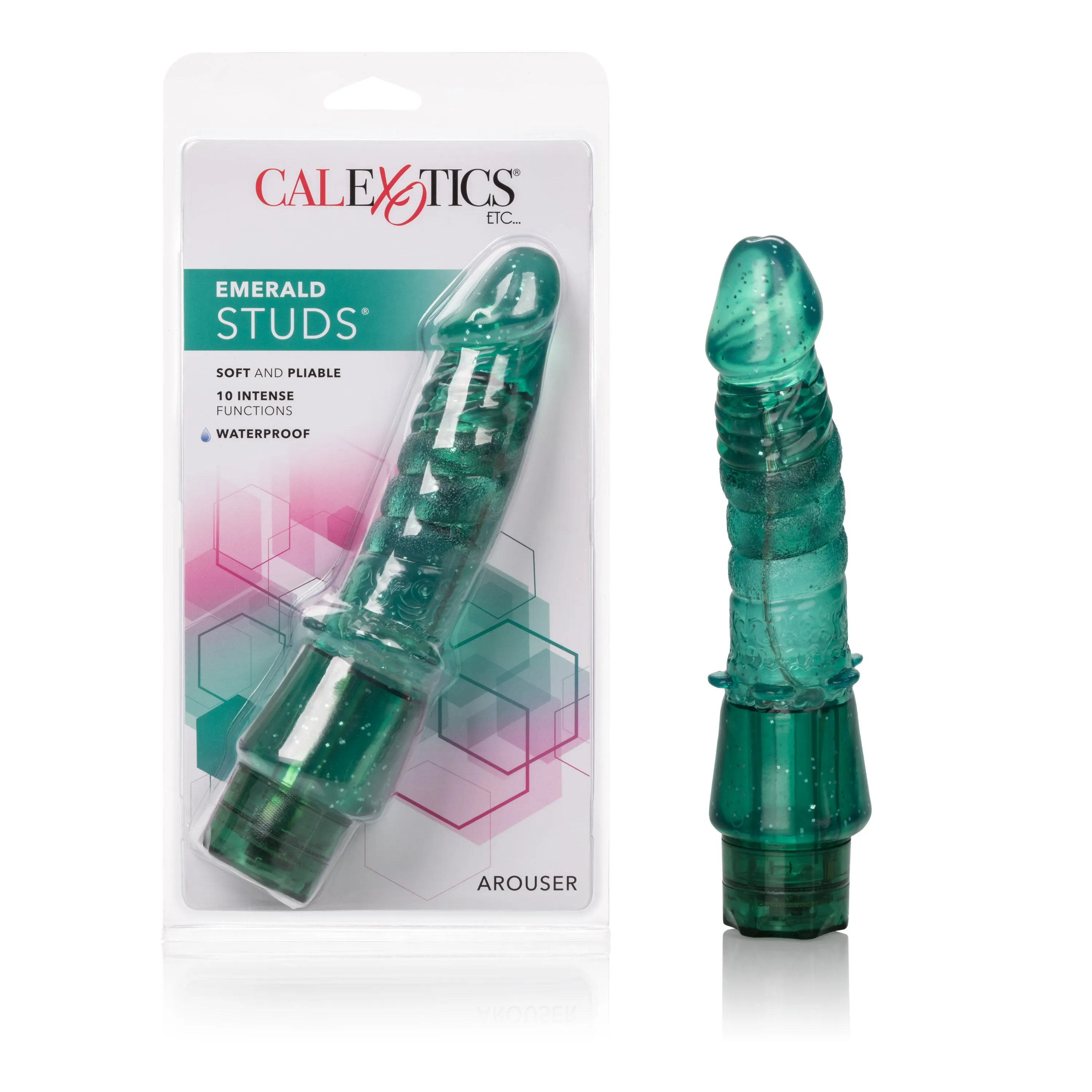 Emerald Studs Vibrator: 10 Vibration Modes, Waterproof Fun!