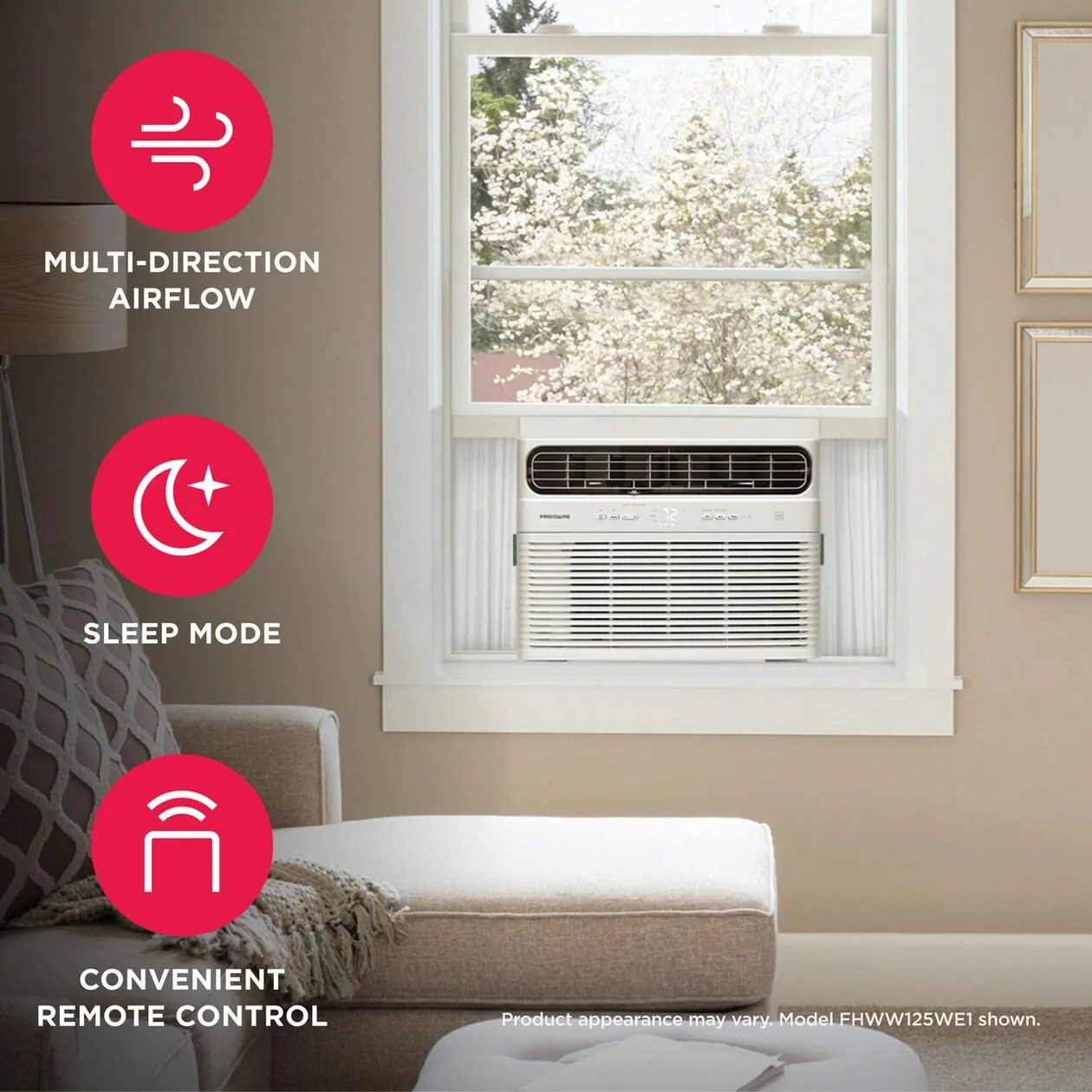 FHWW085WE1 Frigidaire 8,000 BTU Inverter Window Room Air Conditioner with Wi-Fi (Energy Star)