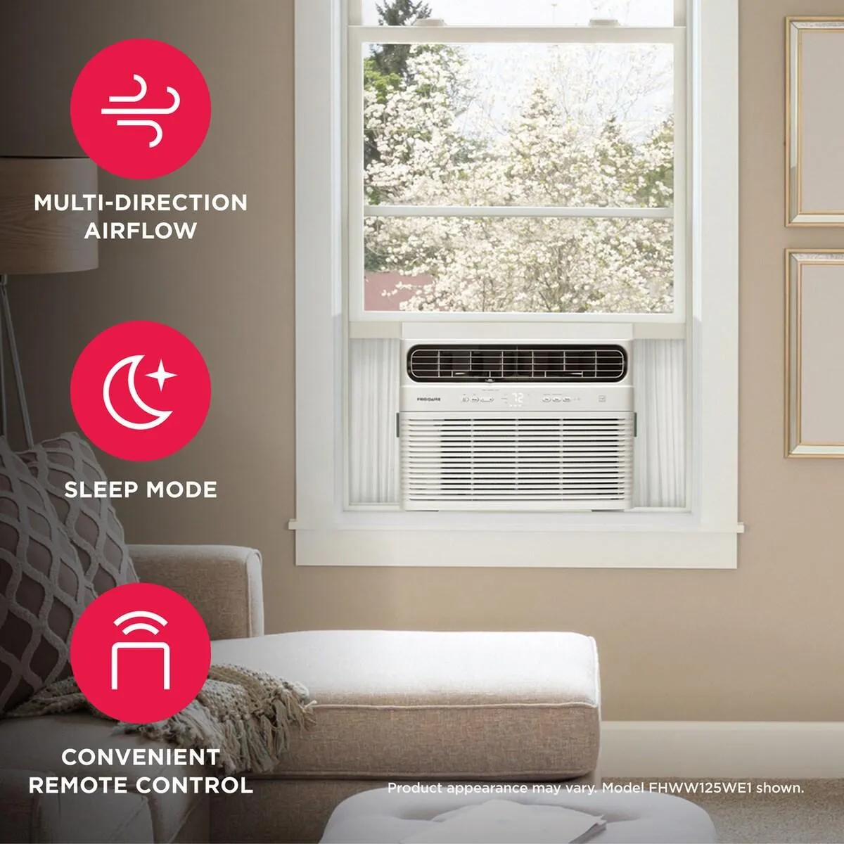 FHWW125WE1 Frigidaire 12,000 BTU Inverter Window Room Air Conditioner with Wi-Fi (Energy Star)