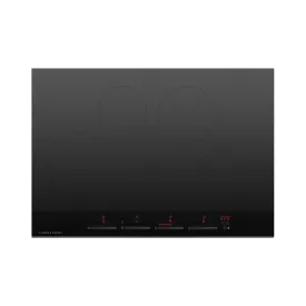 Fisher   Paykel CI764DTB4 Series 9 Minimal Induction Hob, 4 Zones,Touch&Slide Control, 76cm Wide - Black Glass