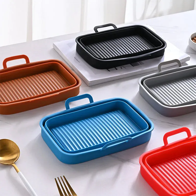 Foldable Air Fryer Silicone Baking Tray