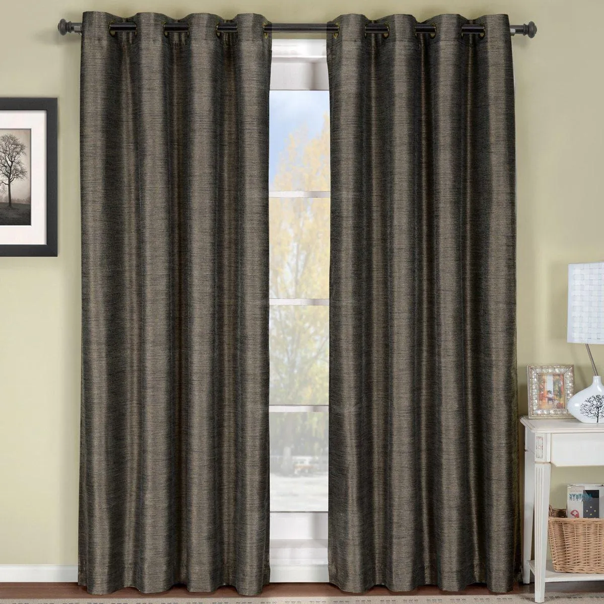 Geneva Lined Energy Saving Black-Out Grommet Curtain Panel Single