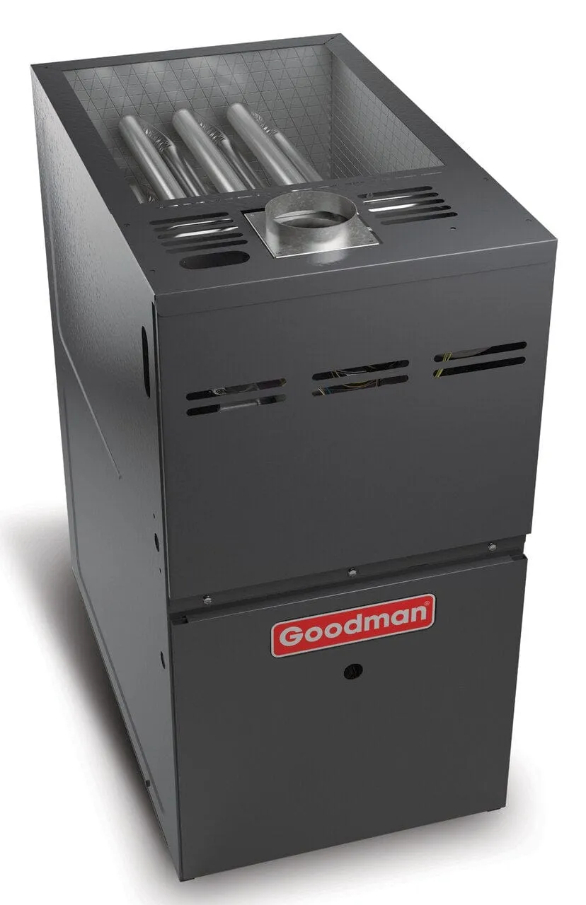 Goodman 60,000 BTU Gas Furnace 80% Efficiency 1200 CFM Single Stage Multi-speed ECM 17.5" Width Heater GM9S800603BN