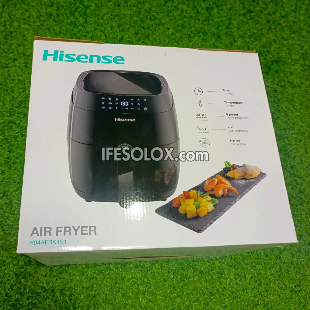 Hisense H04AfBK1S1 4.5Liter Air Fryer with 1400W and LED Control Panel - Brand New