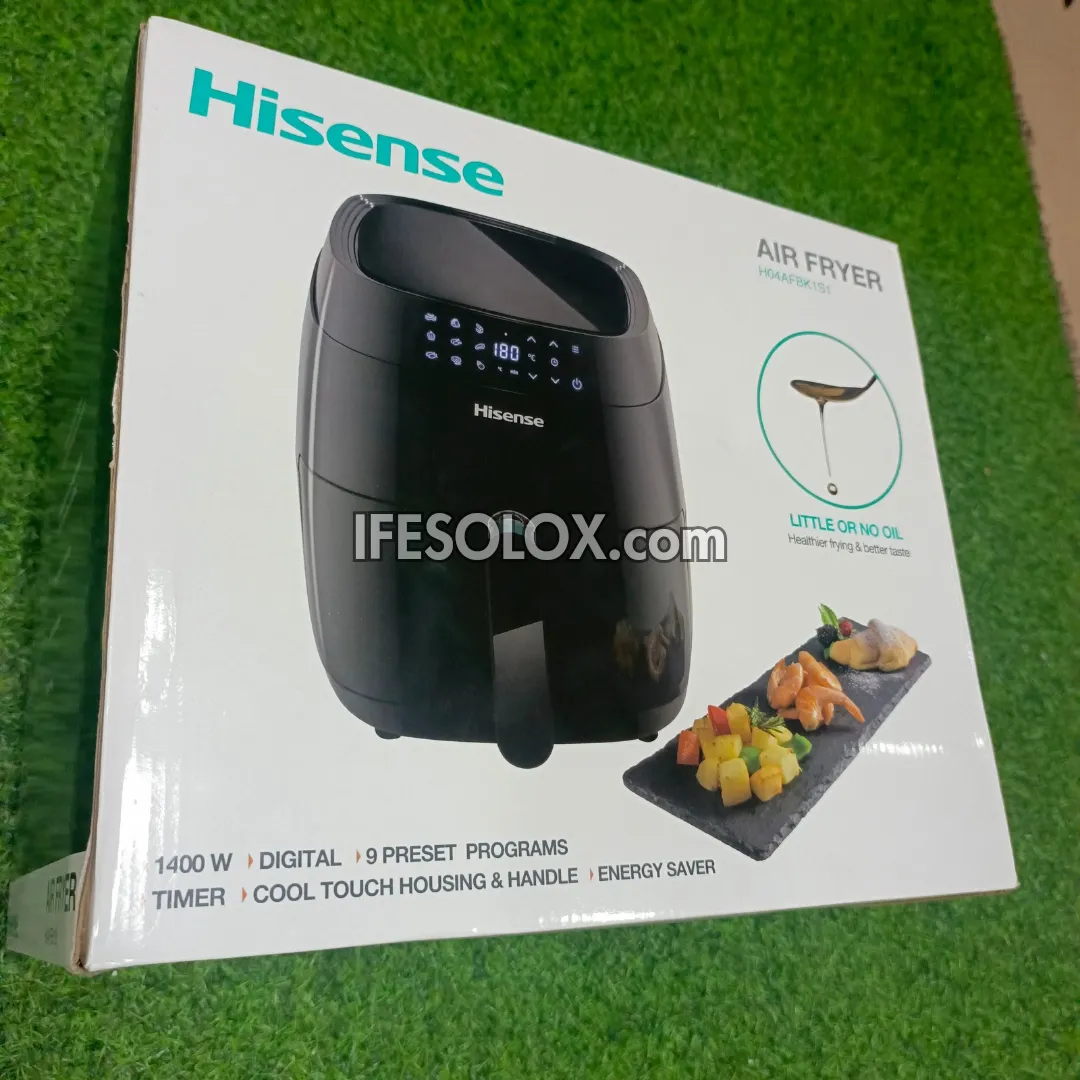 Hisense H04AfBK1S1 4.5Liter Air Fryer with 1400W and LED Control Panel - Brand New