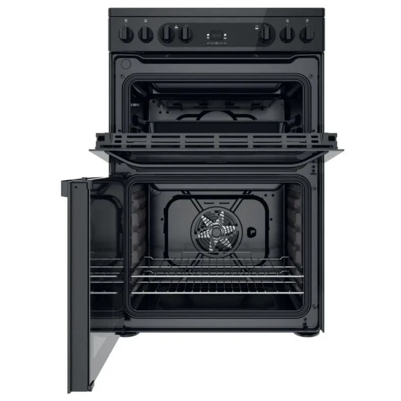 Hotpoint HDM67V92HCB 60cm Electric Cooker with Ceramic Hob - Black