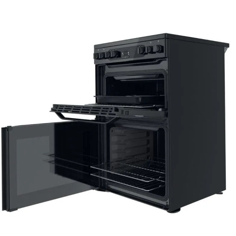 Hotpoint HDM67V92HCB 60cm Electric Cooker with Ceramic Hob - Black