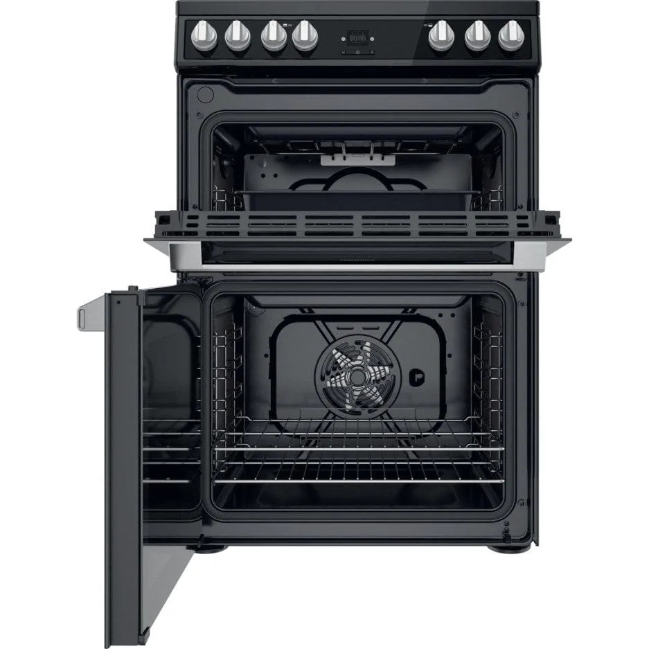 Hotpoint HDT67V9H2CB 60cm Double Oven Electric Cooker - Black