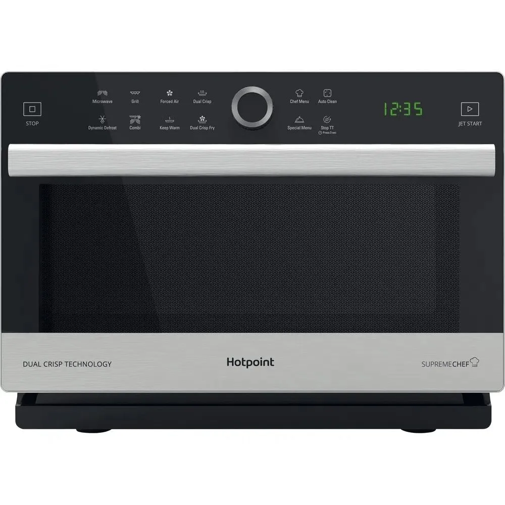 Hotpoint MWH338SX 33 Litre Freestanding Microwave, 49cm Wide - Stainless Steel