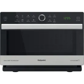 Hotpoint MWH338SX 33 Litre Freestanding Microwave, 49cm Wide - Stainless Steel