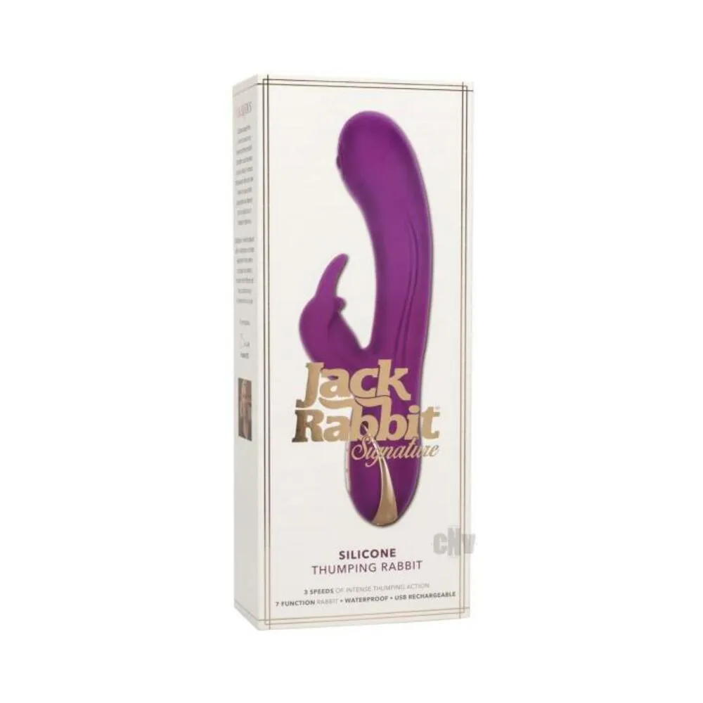 Jack Rabbit Silicone Thumping Rabbit Vibrator Purple