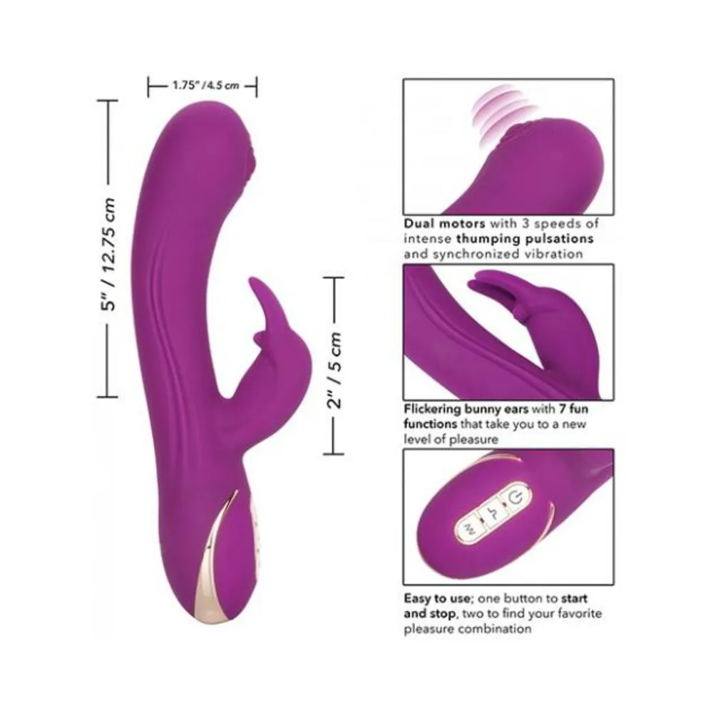 Jack Rabbit Silicone Thumping Rabbit Vibrator Purple