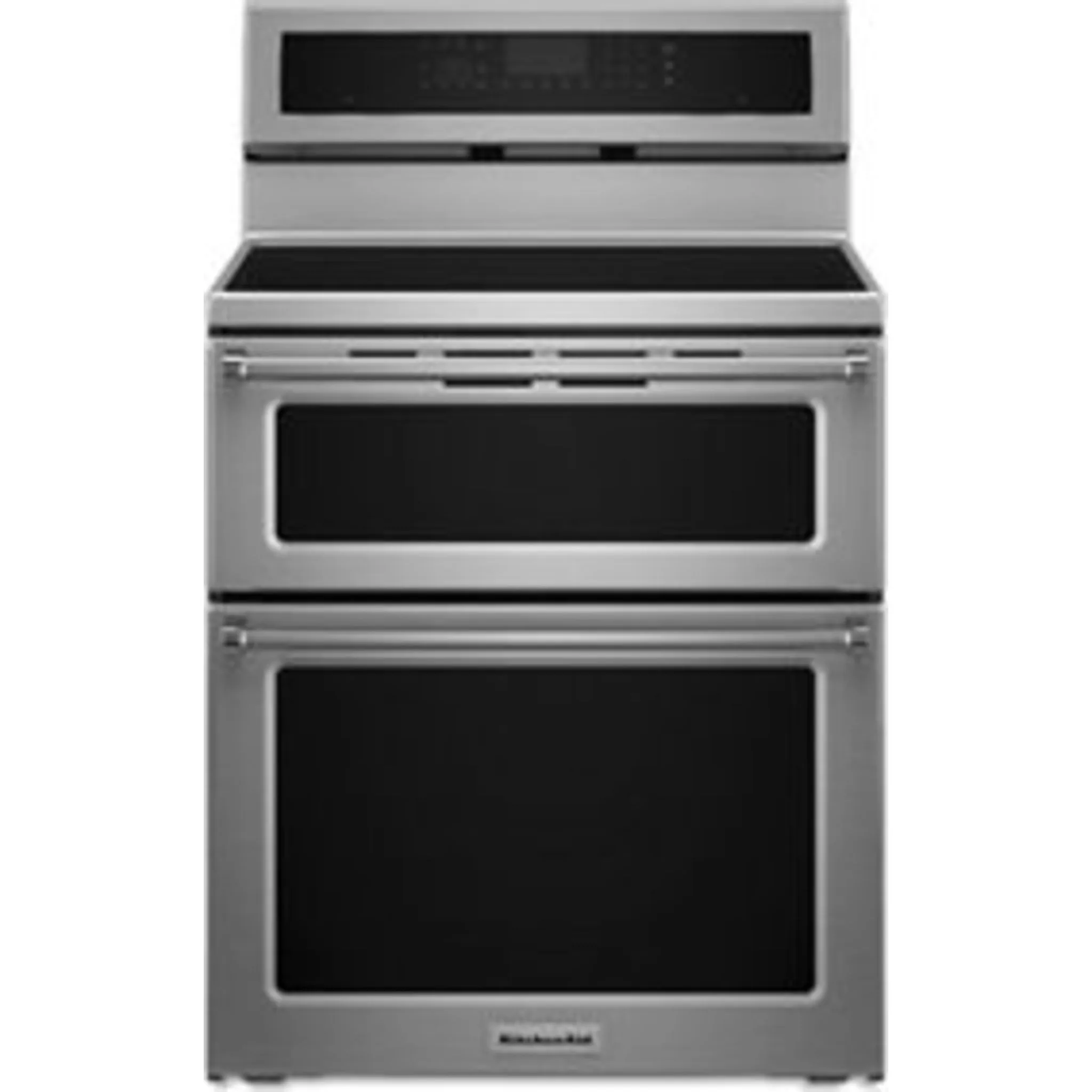 KitchenAid  30" 4 elements Induction Double Oven Convection Range (YKFID500ESS)