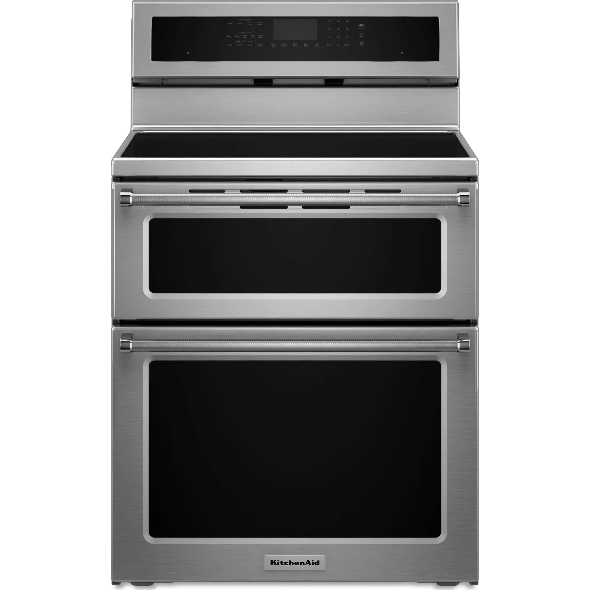 KitchenAid  30" 4 elements Induction Double Oven Convection Range (YKFID500ESS)