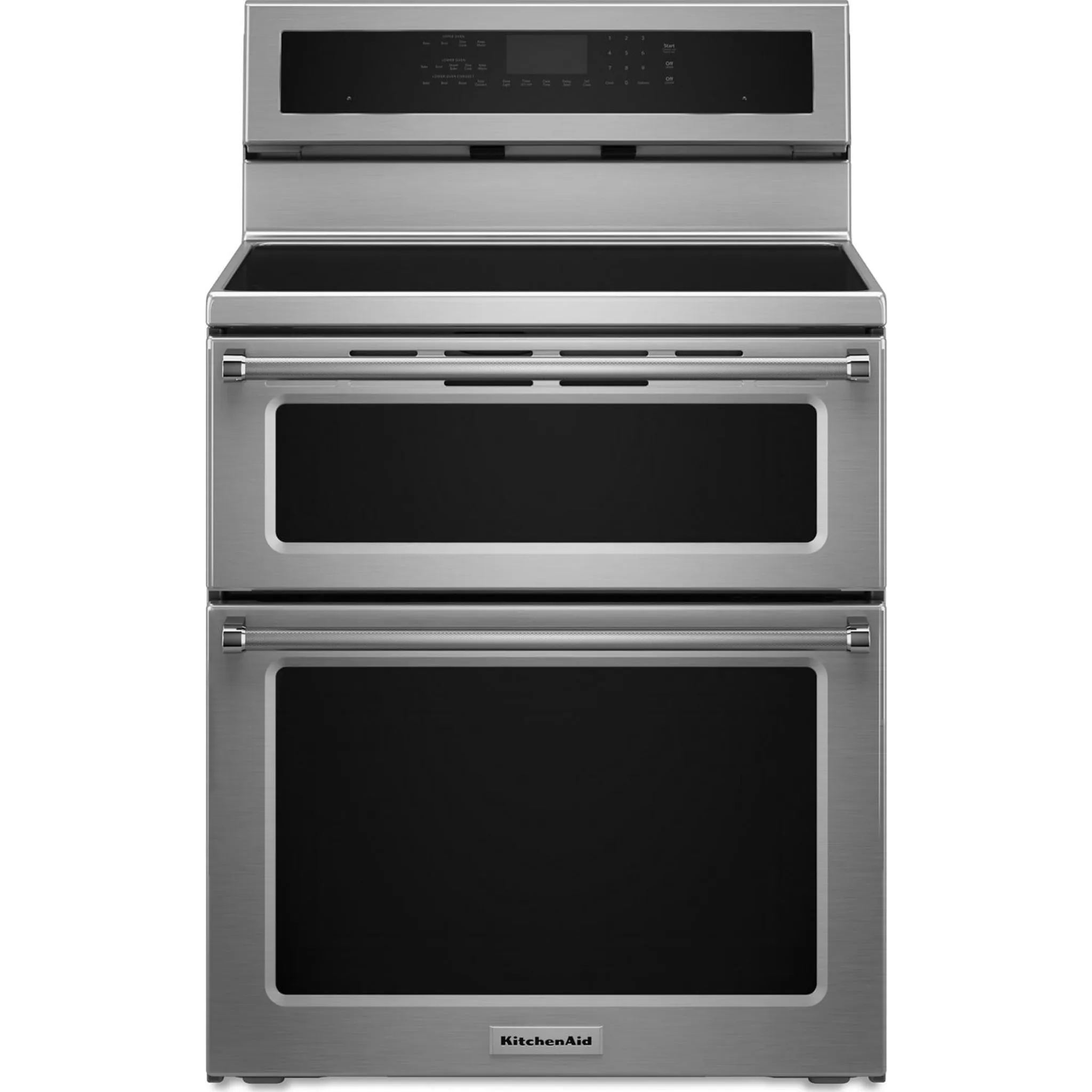 KitchenAid  30" 4 elements Induction Double Oven Convection Range (YKFID500ESS)