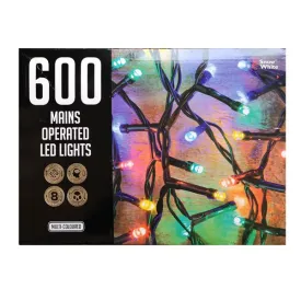 600-Count Multicolored LED Light Chain - Indoor/Outdoor Use