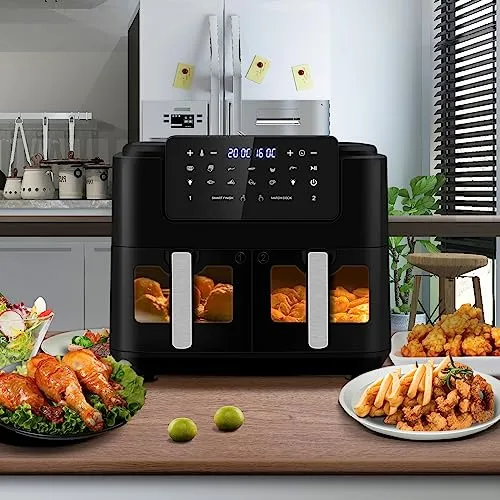 LLIVEKITDigital Dual Zone Oil Free Air Fryer 9L Large for Family (New)