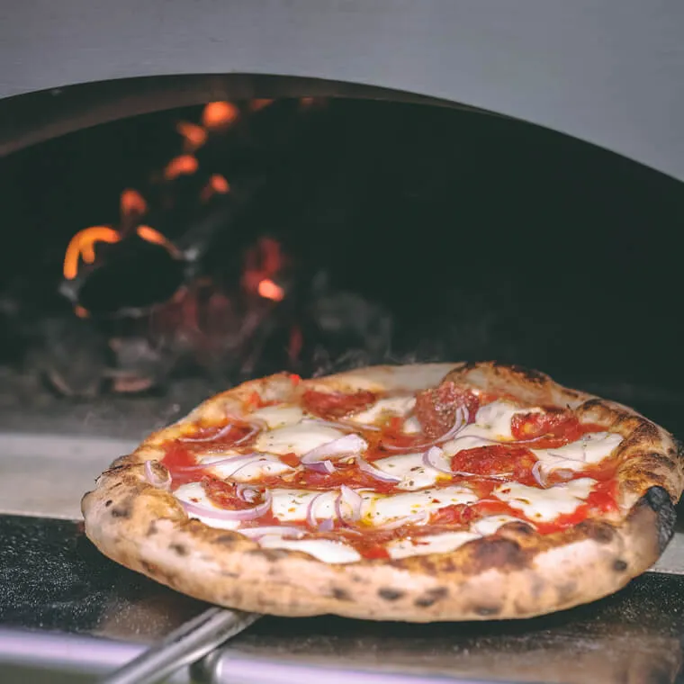 Mangiafuoco Wood Oven on Stainless Cart