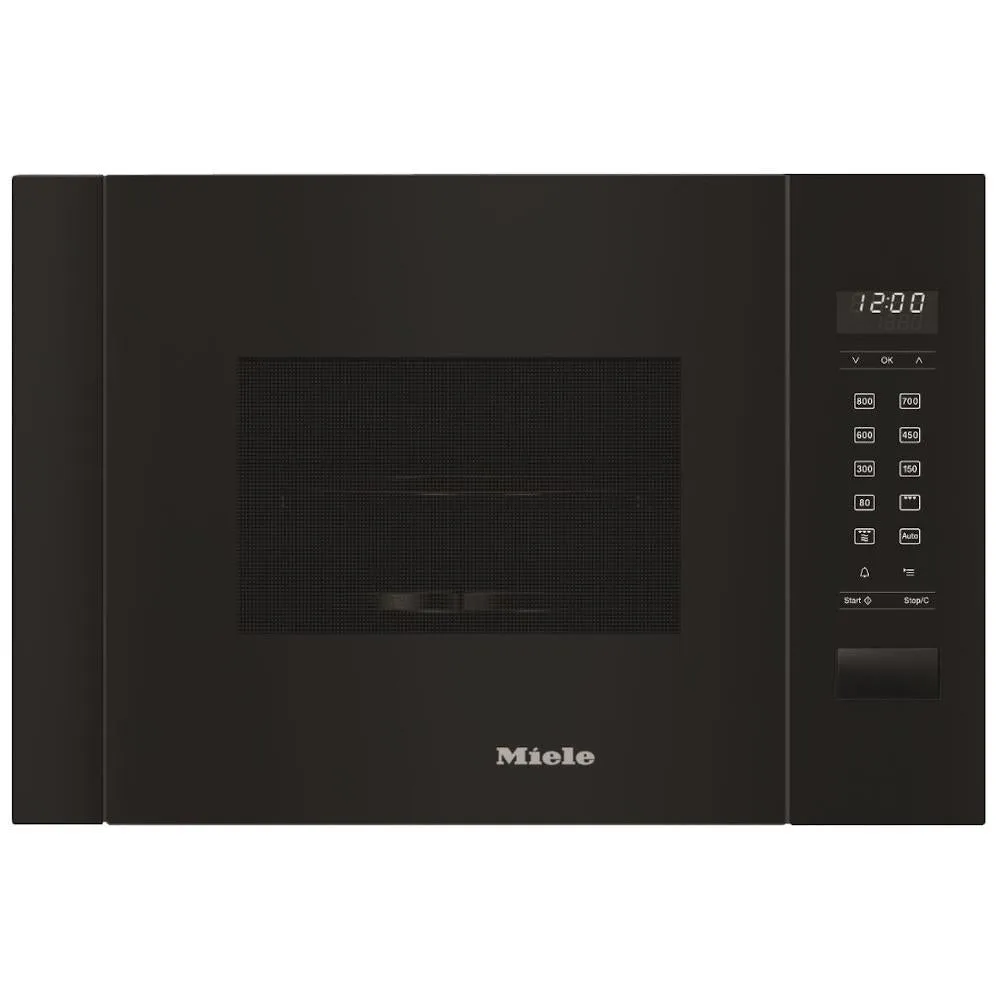 Miele M2224SC 17 Litre Built-In Microwave Oven with Integrated Quartz Grill, Sensor Controls, 49.5cm Wide - Obsidian Black