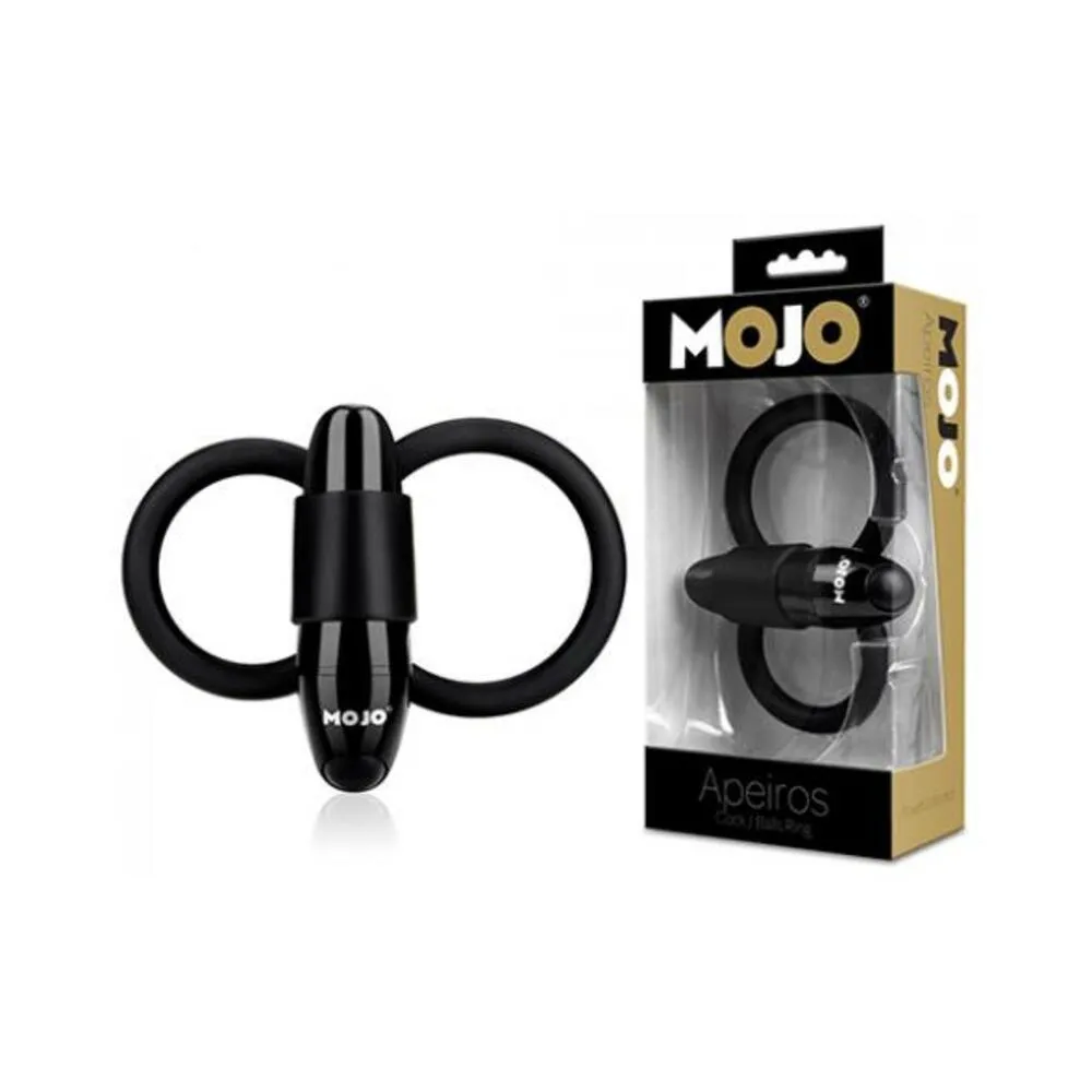 Mojo Apeiros 7 Function Vibrating Cock & Balls Ring Black