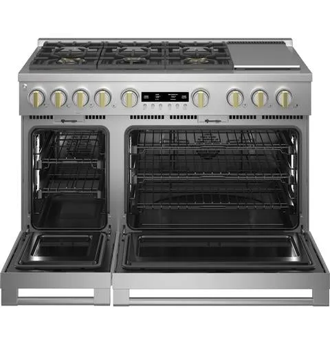 Monogram ZDP486NDTSS 48" Dual-Fuel Professional Range with 6 Burners and Griddle (Natural Gas) In Stainless Steel