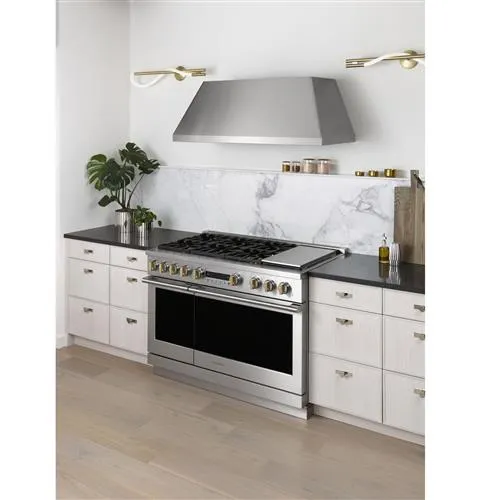 Monogram ZDP486NDTSS 48" Dual-Fuel Professional Range with 6 Burners and Griddle (Natural Gas) In Stainless Steel