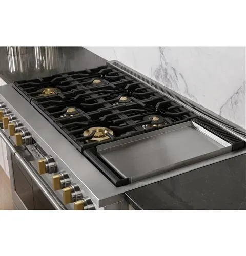 Monogram ZDP486NDTSS 48" Dual-Fuel Professional Range with 6 Burners and Griddle (Natural Gas) In Stainless Steel